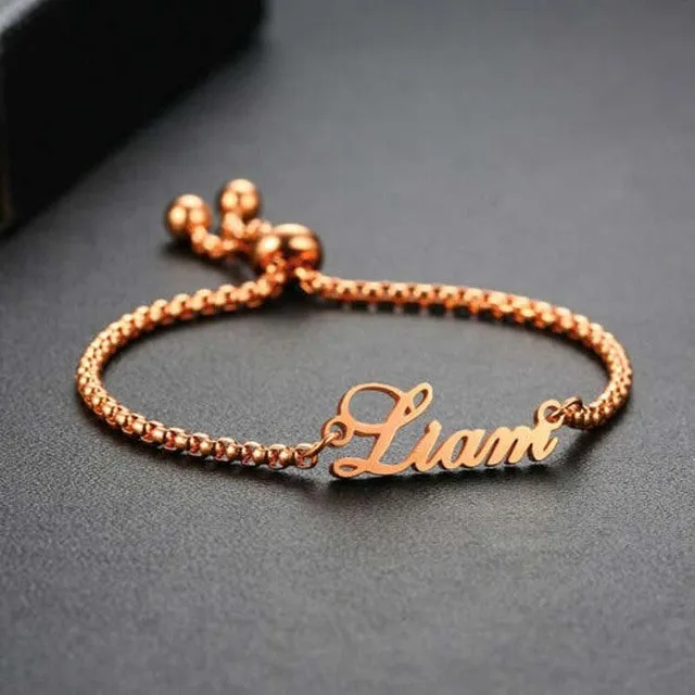 100% 925 Sterling Silver and Stainless Steel Bracelets Custom Any Name Bracelet For Women Friends Lovers Jewelry