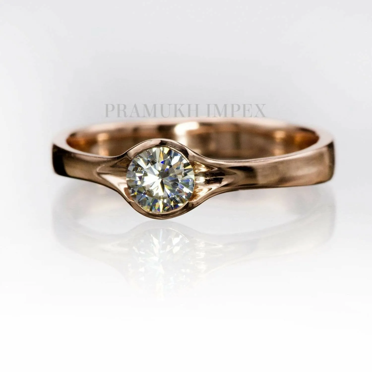 1.00 ct Diamond engagement ring white gold Semi Bazel promises ring unique art deco moissanite wedding band anniversary Gift For her on etsy