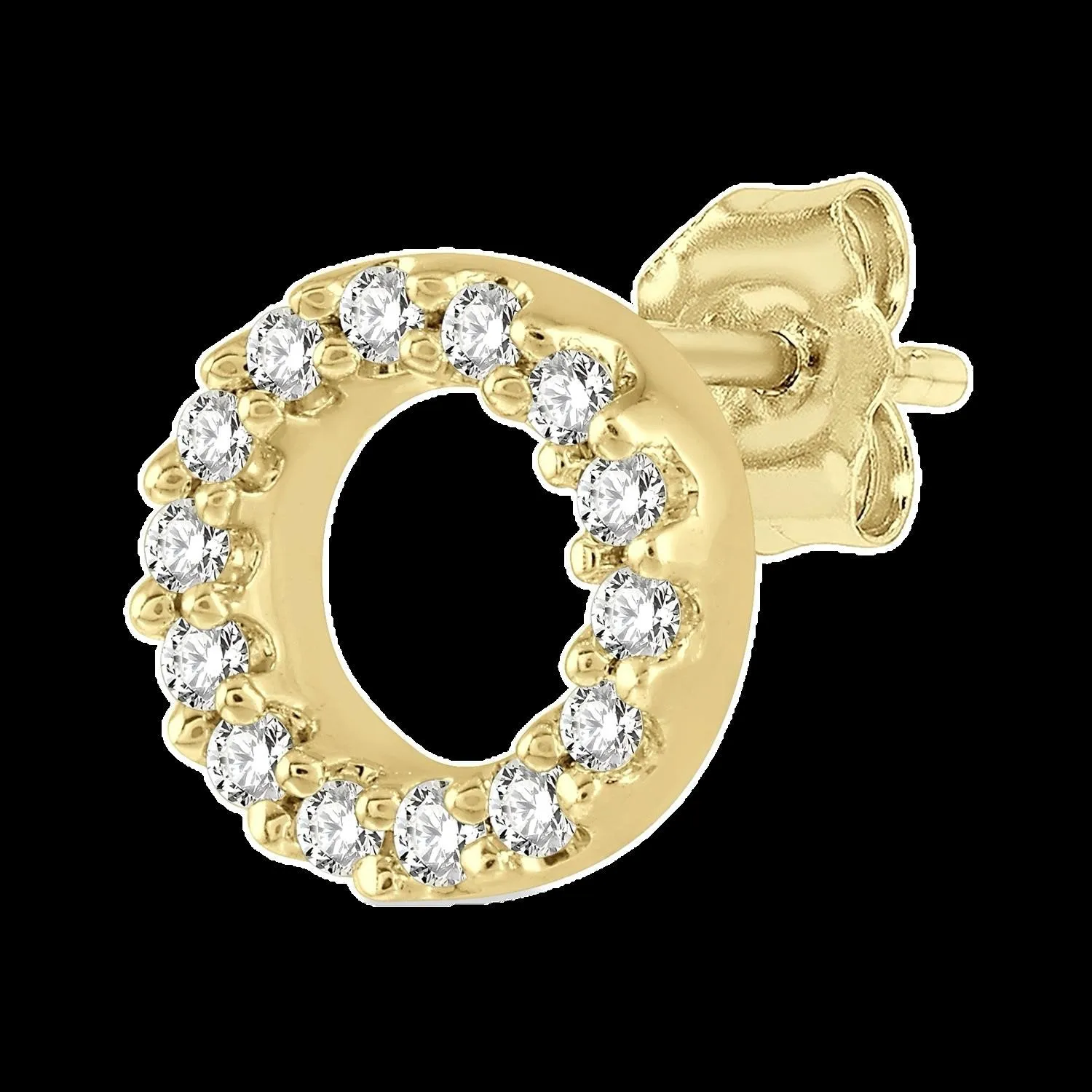 10K 0.10ct Diamond Cluster Earrings