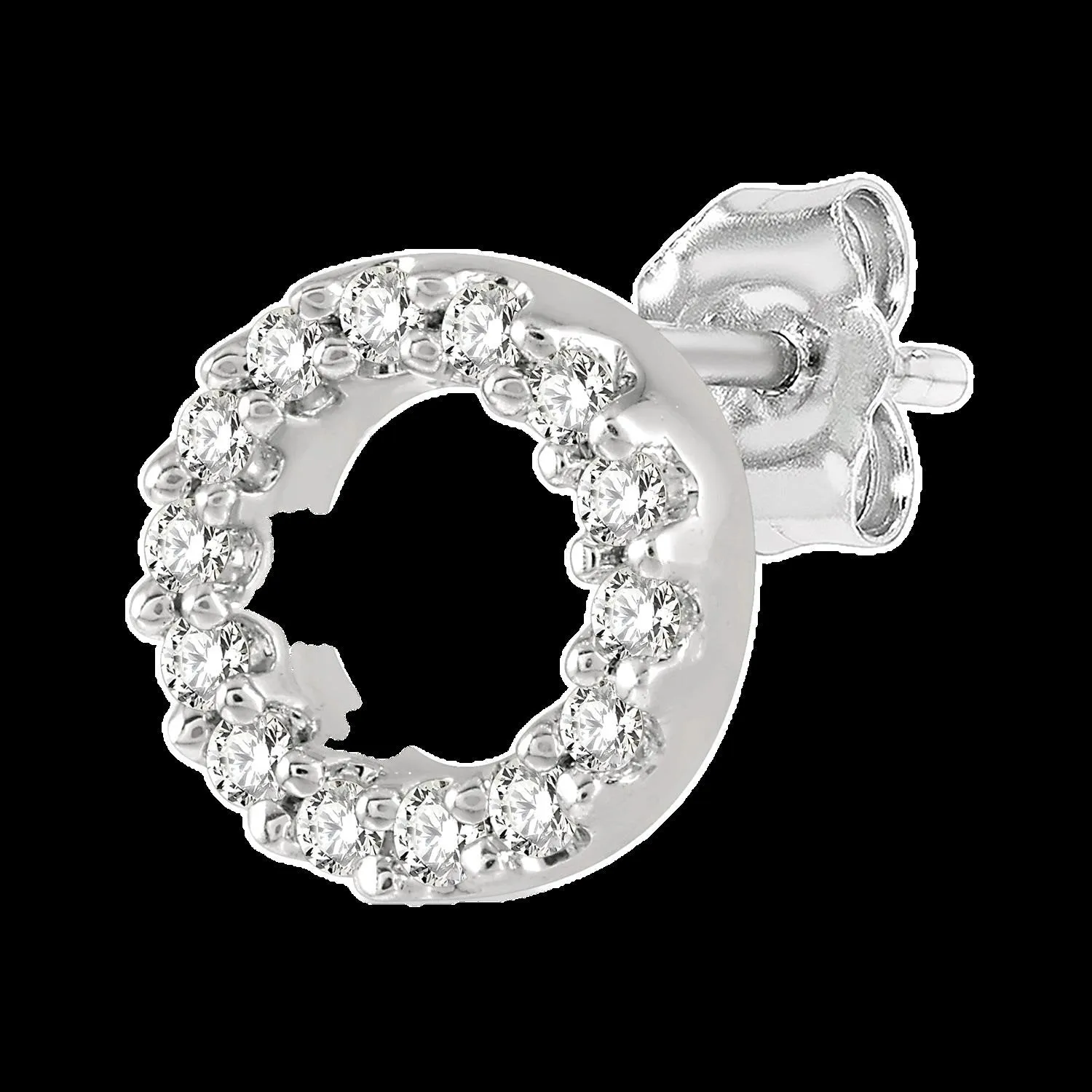 10K 0.10ct Diamond Cluster Earrings