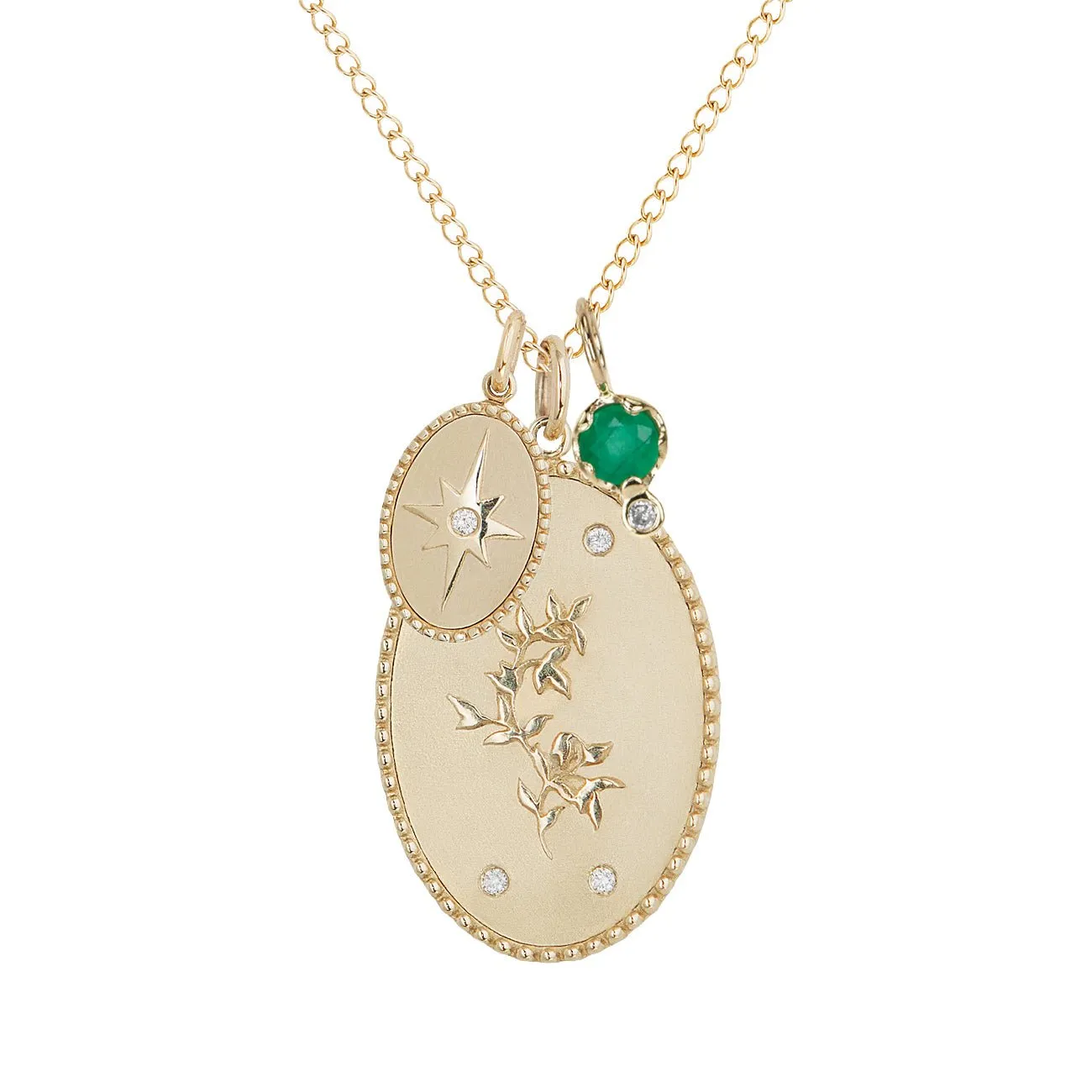 10K Gold Small "Star" Pendant with Diamond Detail
