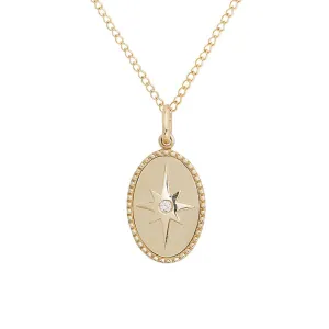 10K Gold Small "Star" Pendant with Diamond Detail