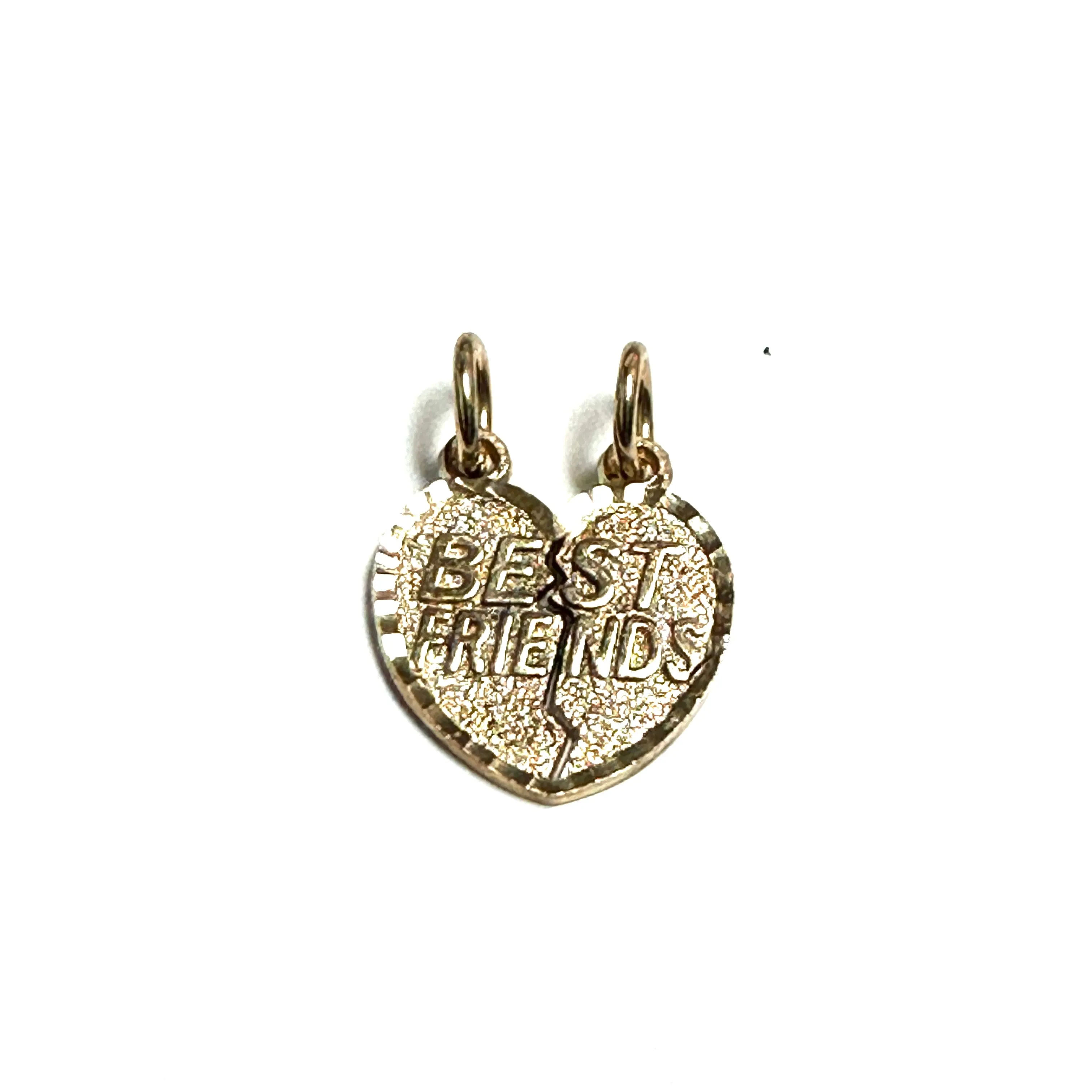 10K Yellow Gold Best Friends Heart Pendant