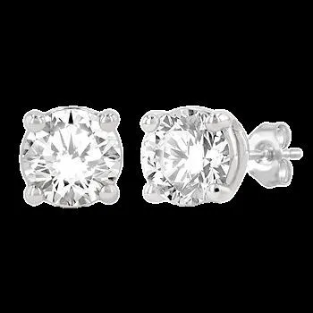 14K 1.25ct Diamond Solitaire Round-Earrings