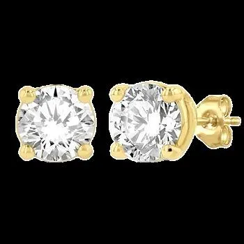 14K 1.25ct Diamond Solitaire Round-Earrings