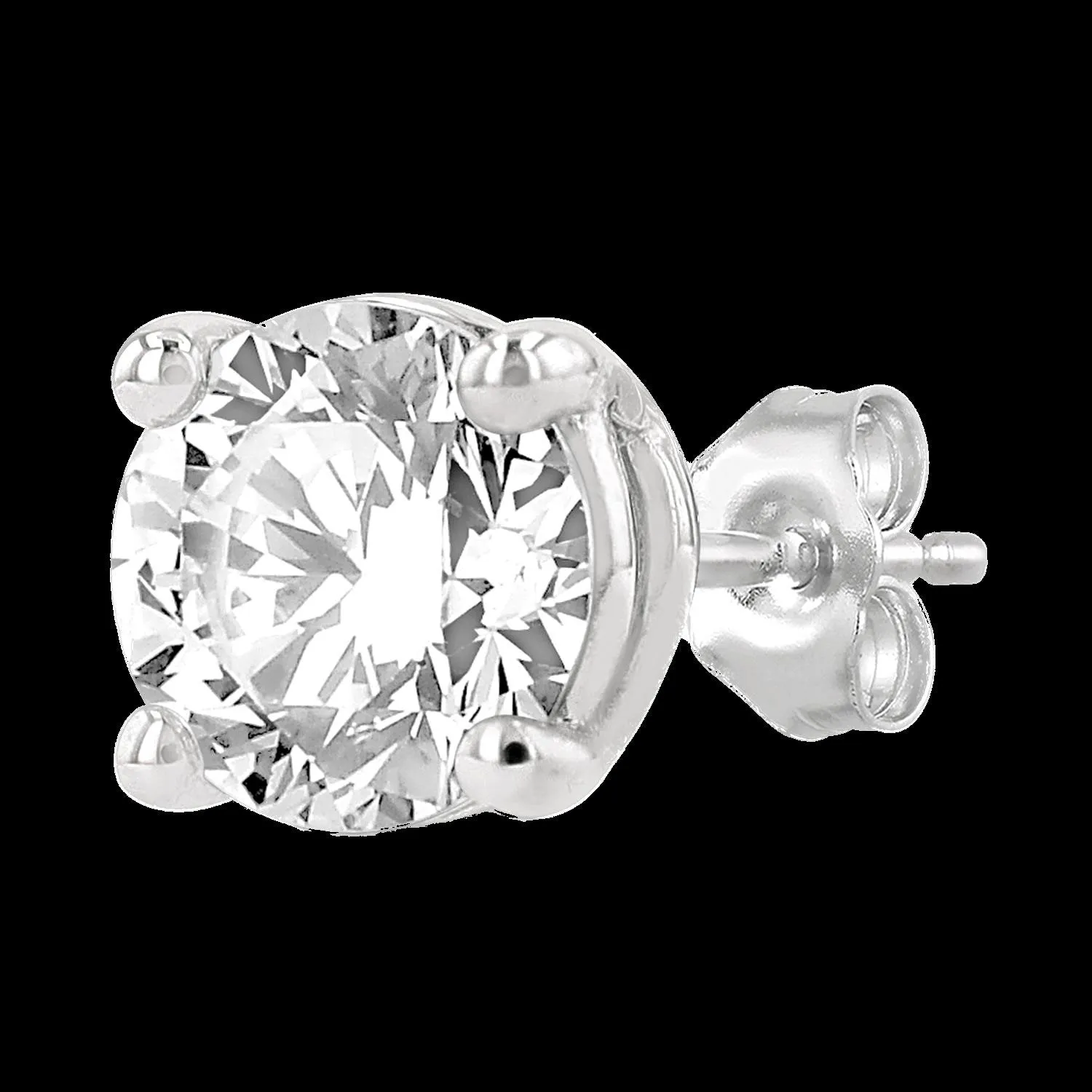 14K 1.25ct Diamond Solitaire Round-Earrings