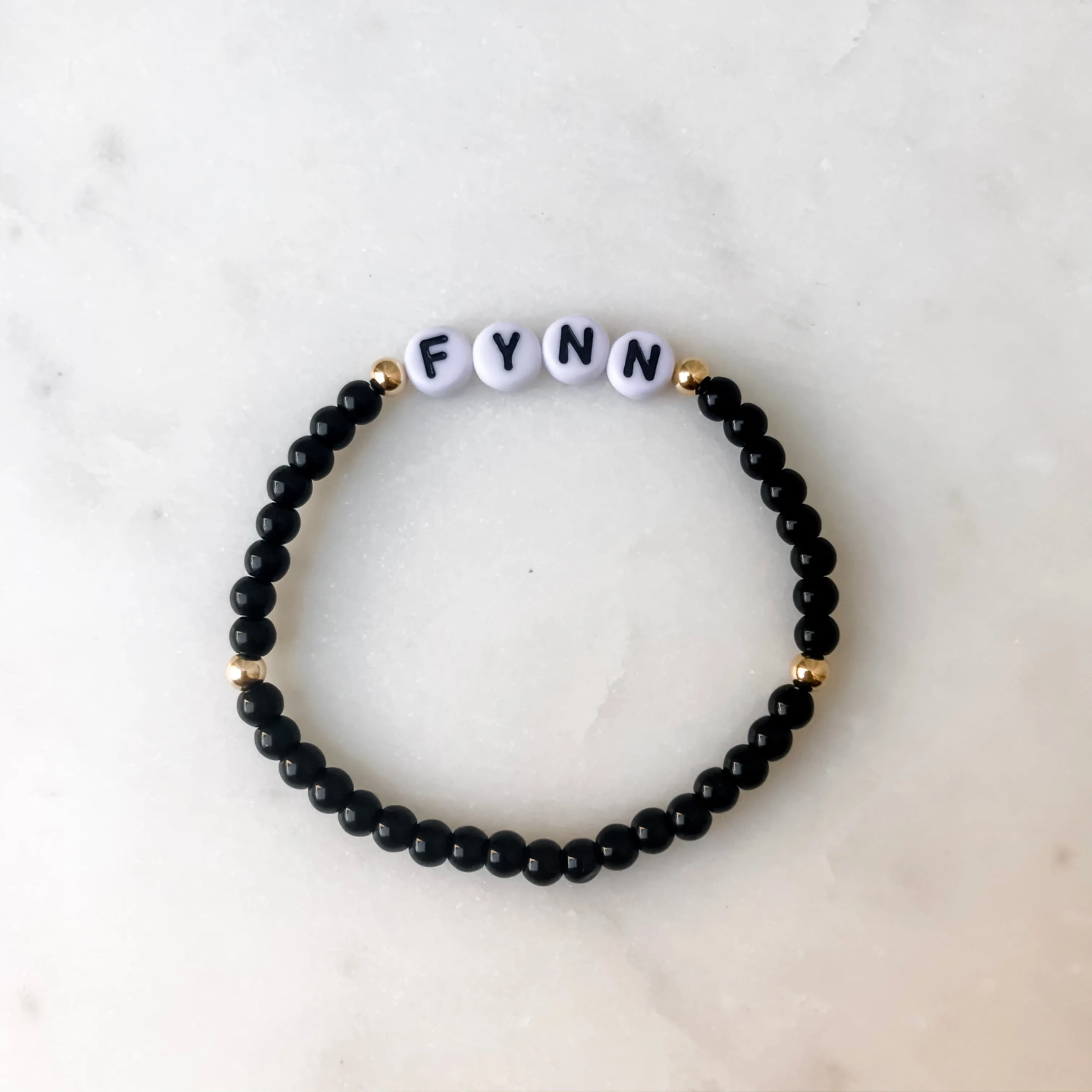 14k Filled Onyx Mama Stack