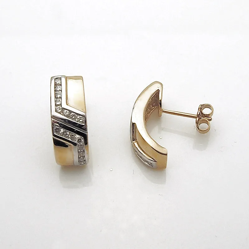14k Gold Diamond Earrings