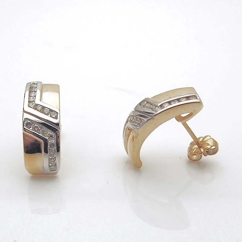 14k Gold Diamond Earrings
