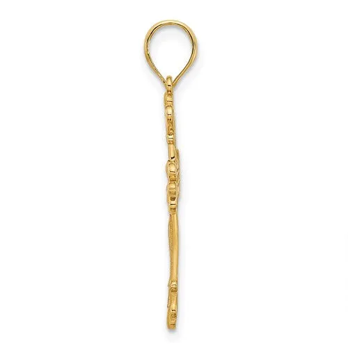 14k Gold Fancy Cross Pendant