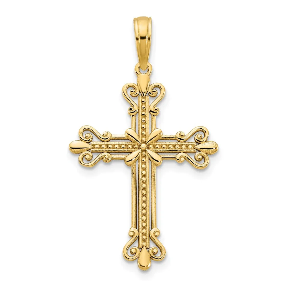 14k Gold Fancy Cross Pendant