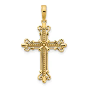 14k Gold Fancy Cross Pendant
