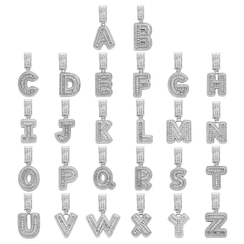 14K Gold Plating Cubic Zirconia Stone Custom Letters Name Bracelets Cuban Chain Iced Out Bracelets