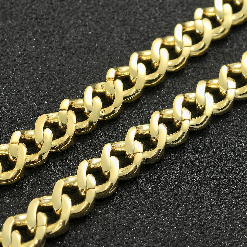 14K Gold Plating Cubic Zirconia Stone Custom Letters Name Bracelets Cuban Chain Iced Out Bracelets