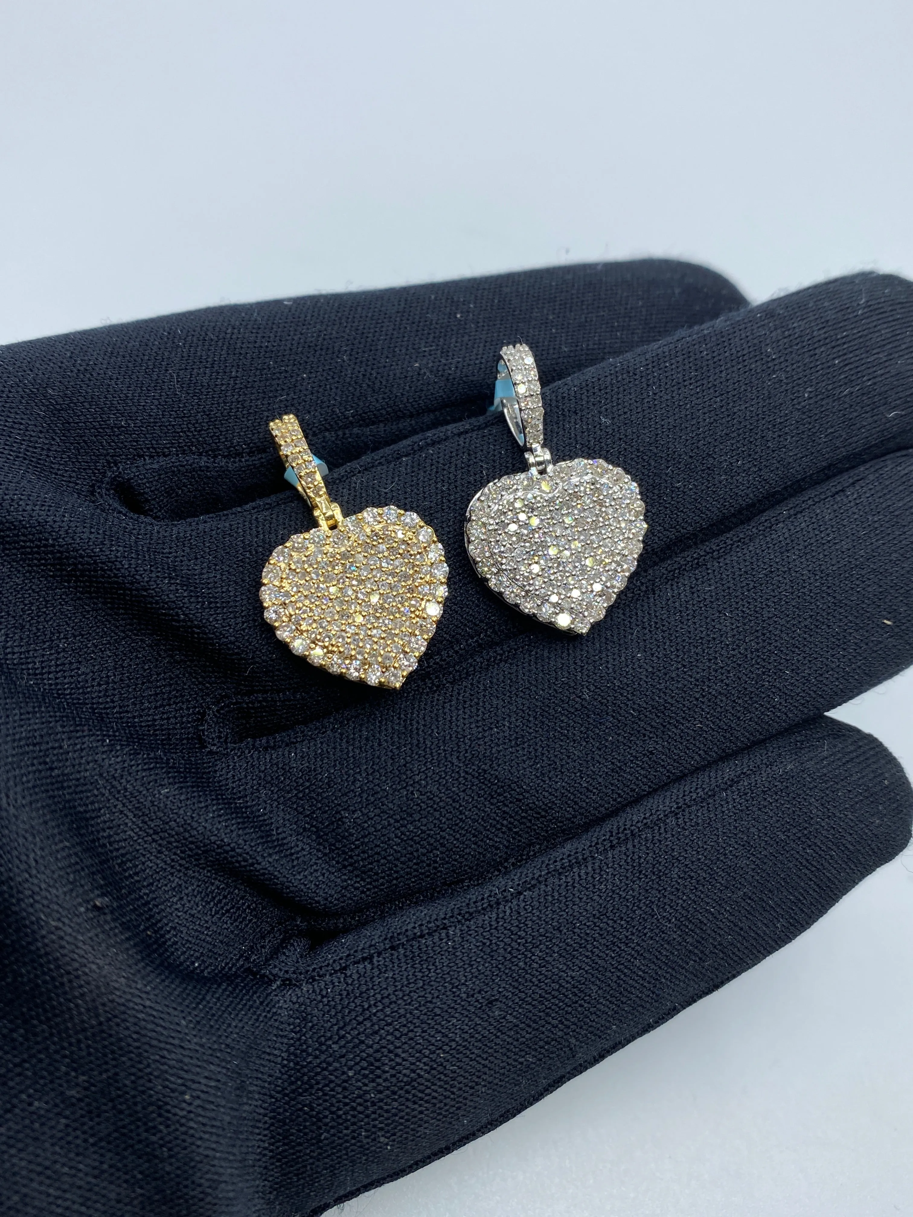 14K Heart Diamond Pendant