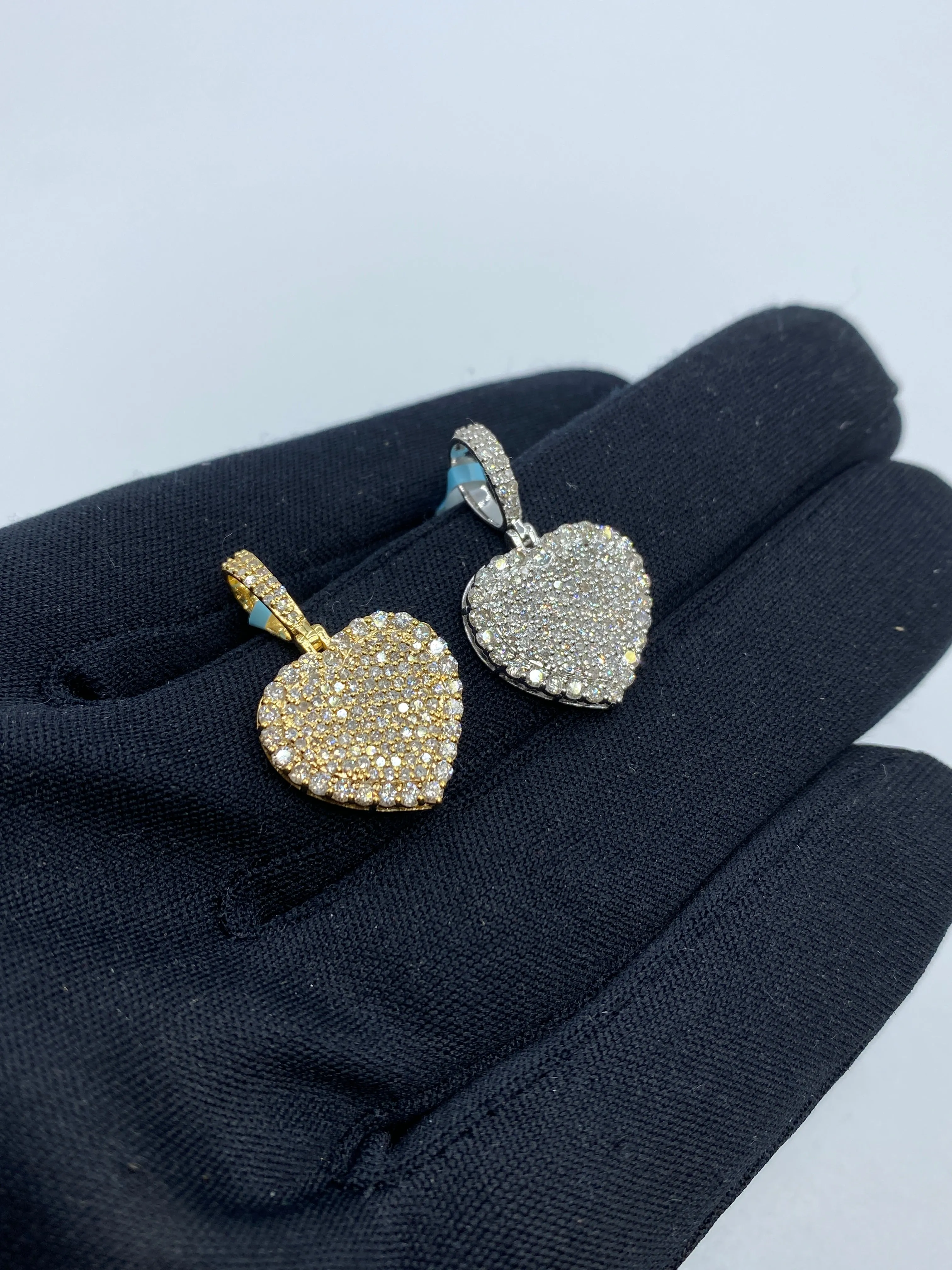 14K Heart Diamond Pendant