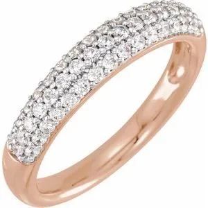 14K Rose 1/2 CTW Lab-Grown Diamond Ring