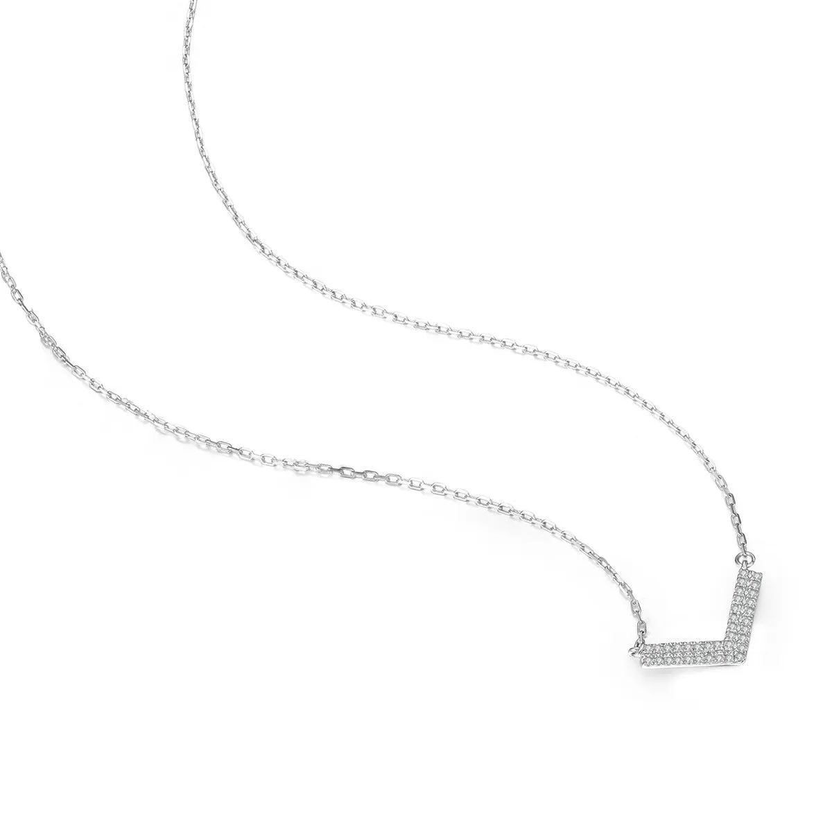 14K Solid Gold Necklace Exclusively Handcrafted 0.068 Carat Natural Diamond (H-F Color, VS1-VS2 Clarity)
