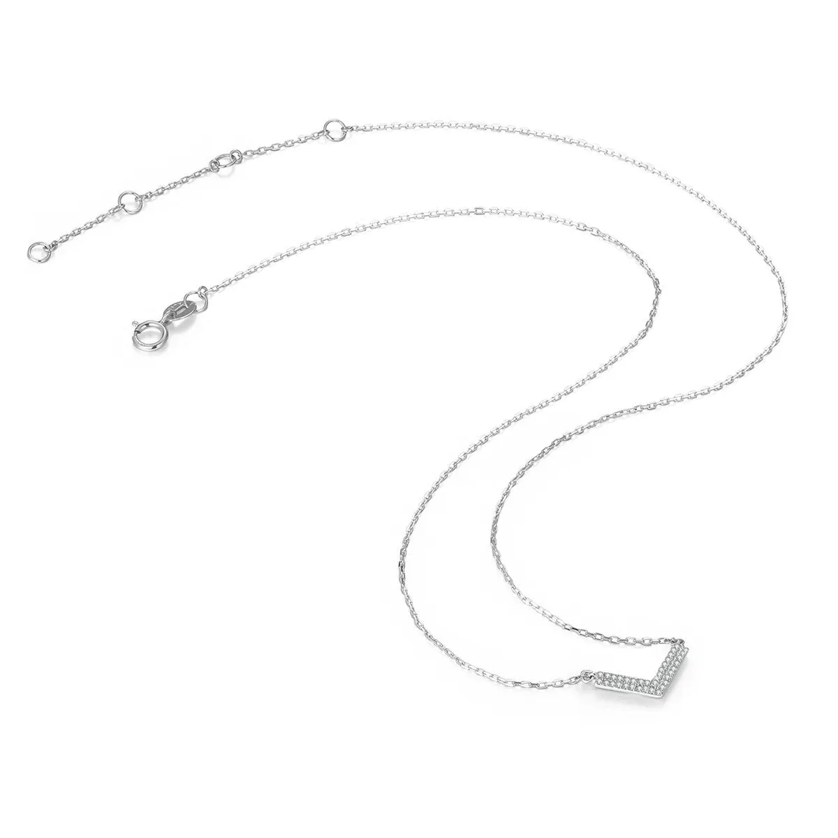 14K Solid Gold Necklace Exclusively Handcrafted 0.068 Carat Natural Diamond (H-F Color, VS1-VS2 Clarity)