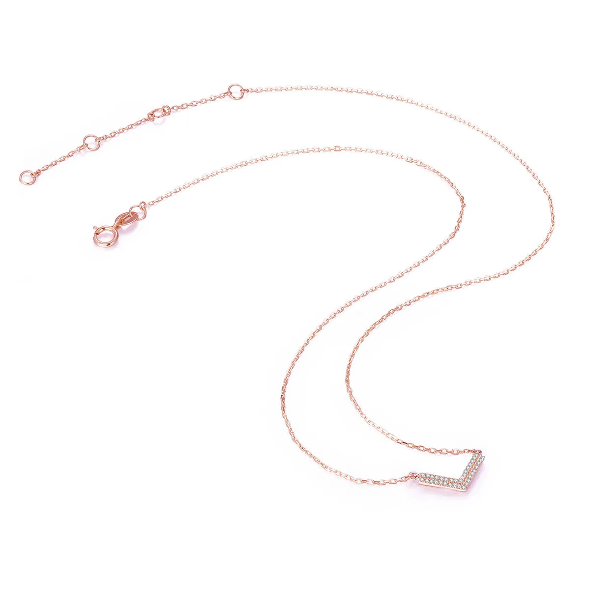 14K Solid Gold Necklace Exclusively Handcrafted 0.068 Carat Natural Diamond (H-F Color, VS1-VS2 Clarity)