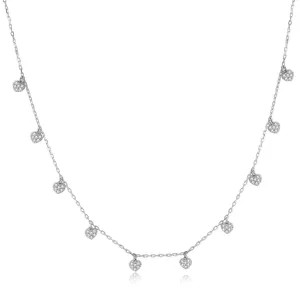 14K Solid Gold Necklace Exclusively Handcrafted 0.216 Carat Natural Diamond (H-F Color, VS1-VS2 Clarity)