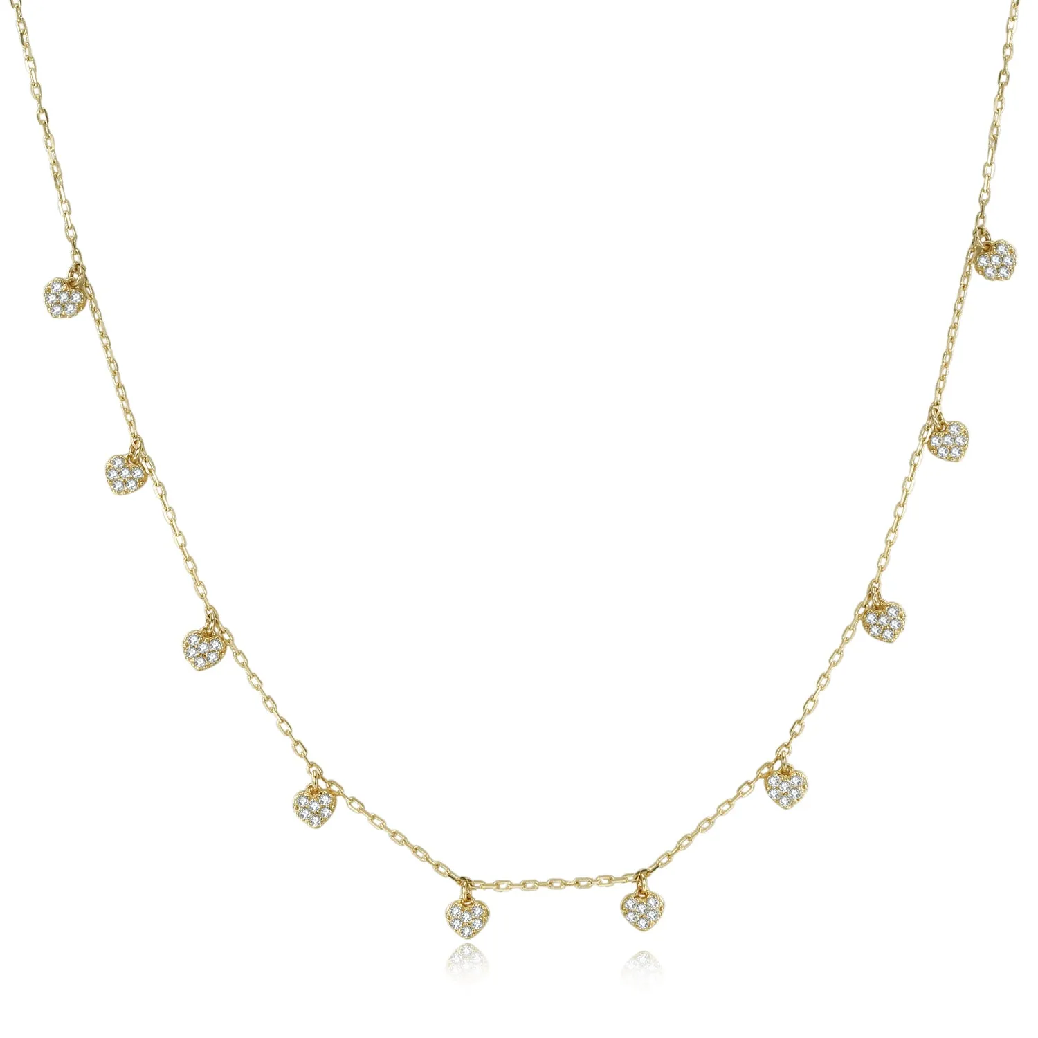 14K Solid Gold Necklace Exclusively Handcrafted 0.216 Carat Natural Diamond (H-F Color, VS1-VS2 Clarity)