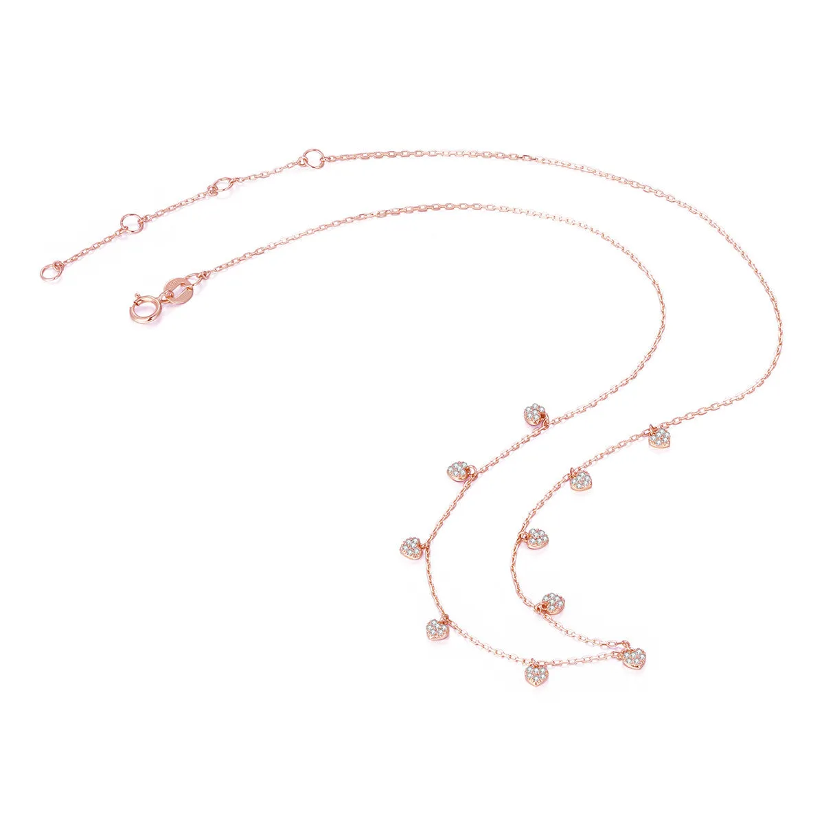 14K Solid Gold Necklace Exclusively Handcrafted 0.216 Carat Natural Diamond (H-F Color, VS1-VS2 Clarity)