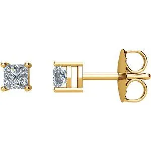 14K White 1/2 CTW Diamond Earring