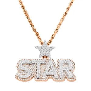 14K White Gold & Diamond  "Star" Pendant 5.84ctw