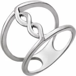 14K White Rope Design Ring Size 7