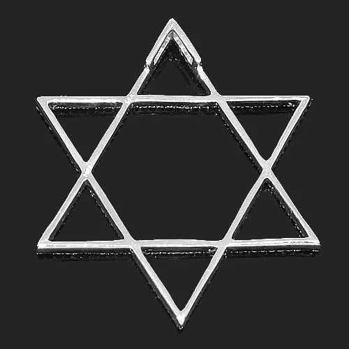 14K White Solid Gold Womens Diamond Star of David Pendant 0.70 Ctw