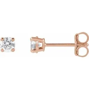 14K Yellow 1/3 CTW Lab-Grown Diamond Stud Earrings