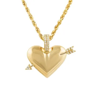 14k Yellow Gold Diamond Heart Pendant 0.11 Cwt.