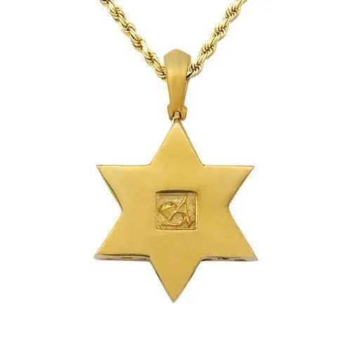 14k Yellow Gold Diamond Star of David Pendant 1.50 Ctw