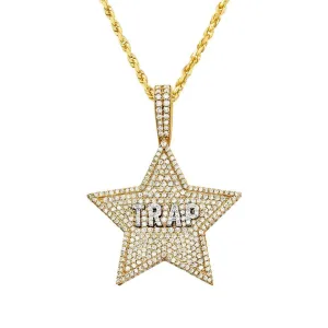 14k Yellow Gold Diamond Trap Star Pendant 2.25 Ctw