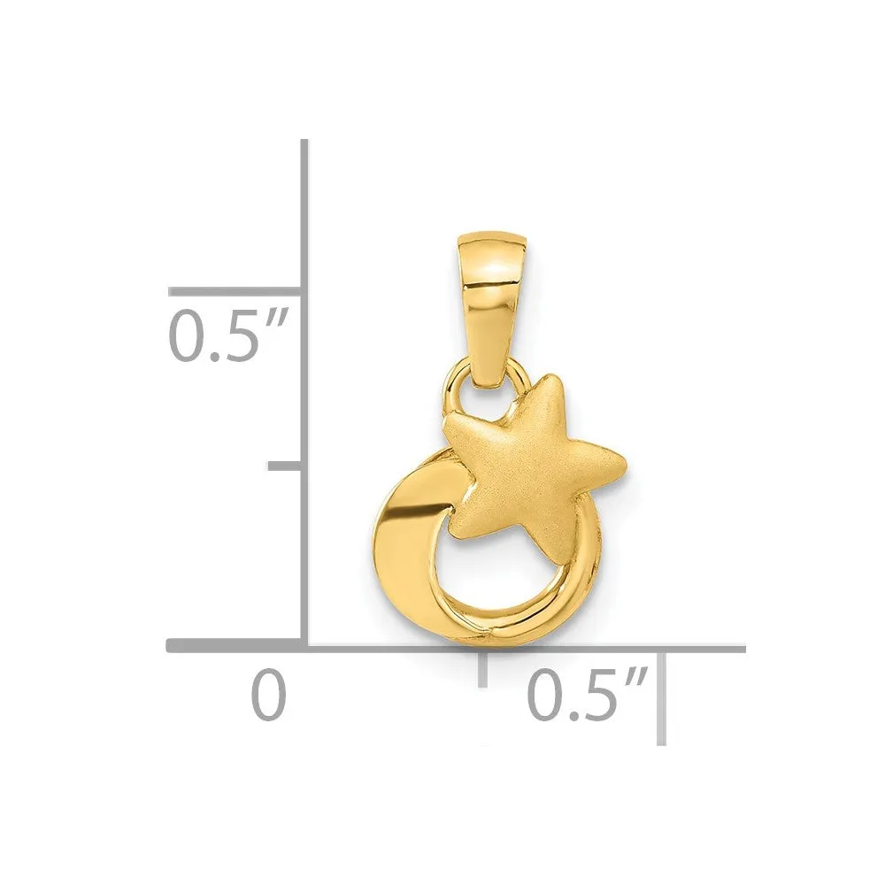 14k Yellow Gold Star Pendant