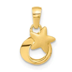 14k Yellow Gold Star Pendant