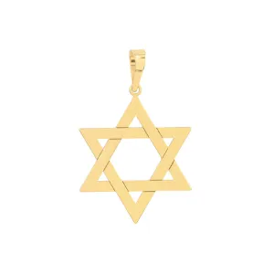 14k Yellow Gold Woven Star of David Pendant