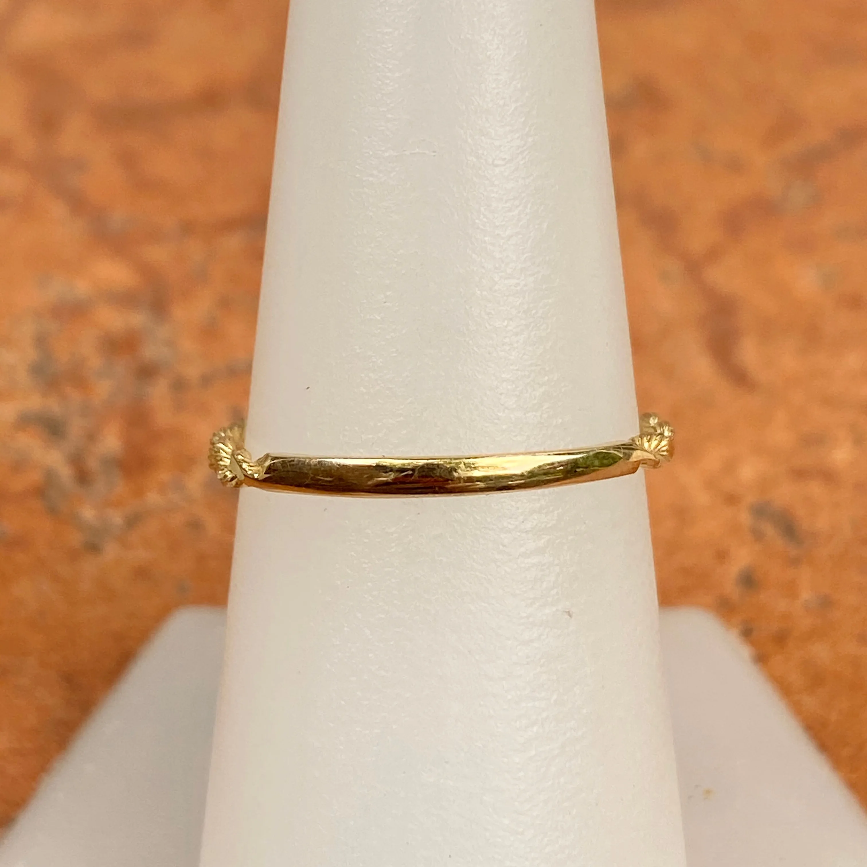 14KT Yellow Gold Diamond-Cut Rope Band Ring