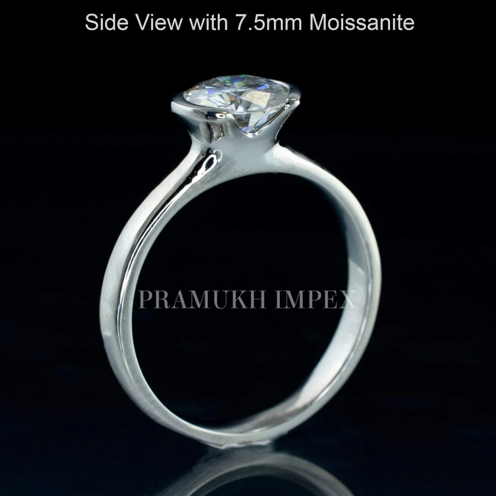 1.50 ct Art deco half bazel moissanite engagement ring vintage Unique Diamond Wedding Ring for women promise anniversary gift on etsy