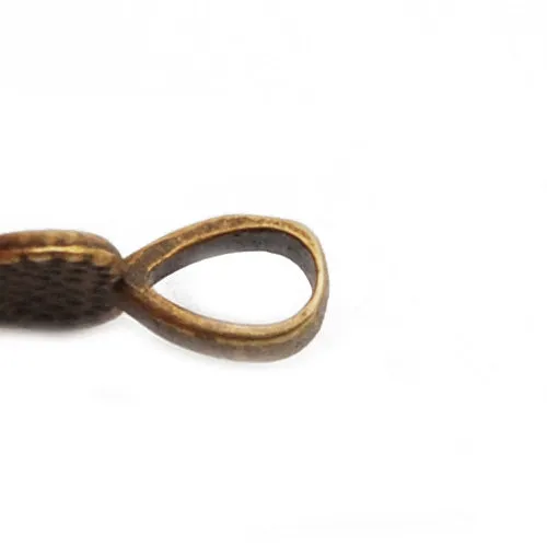 16*10MM High Quality Heart Shape Antique Bronze Glue On Bail Plates,sold 100 pcs per pkg
