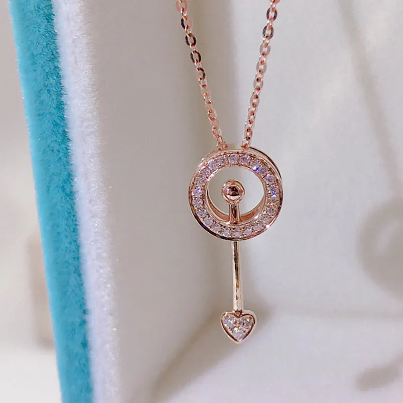 18K Gold 0.075ct Real Diamond Lovely Lollipop Pendant Necklace