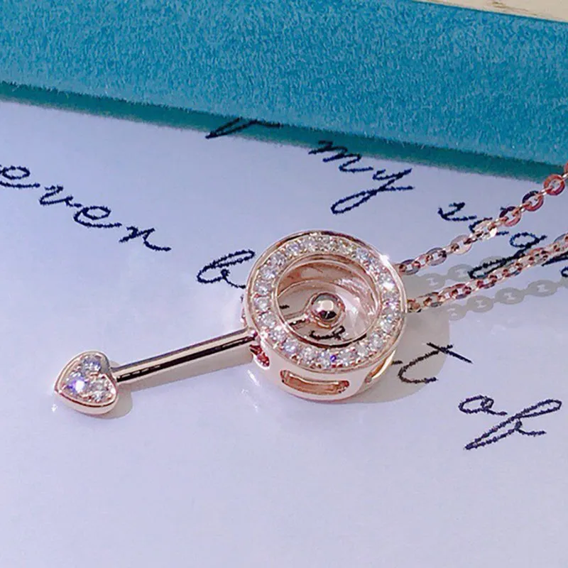 18K Gold 0.075ct Real Diamond Lovely Lollipop Pendant Necklace