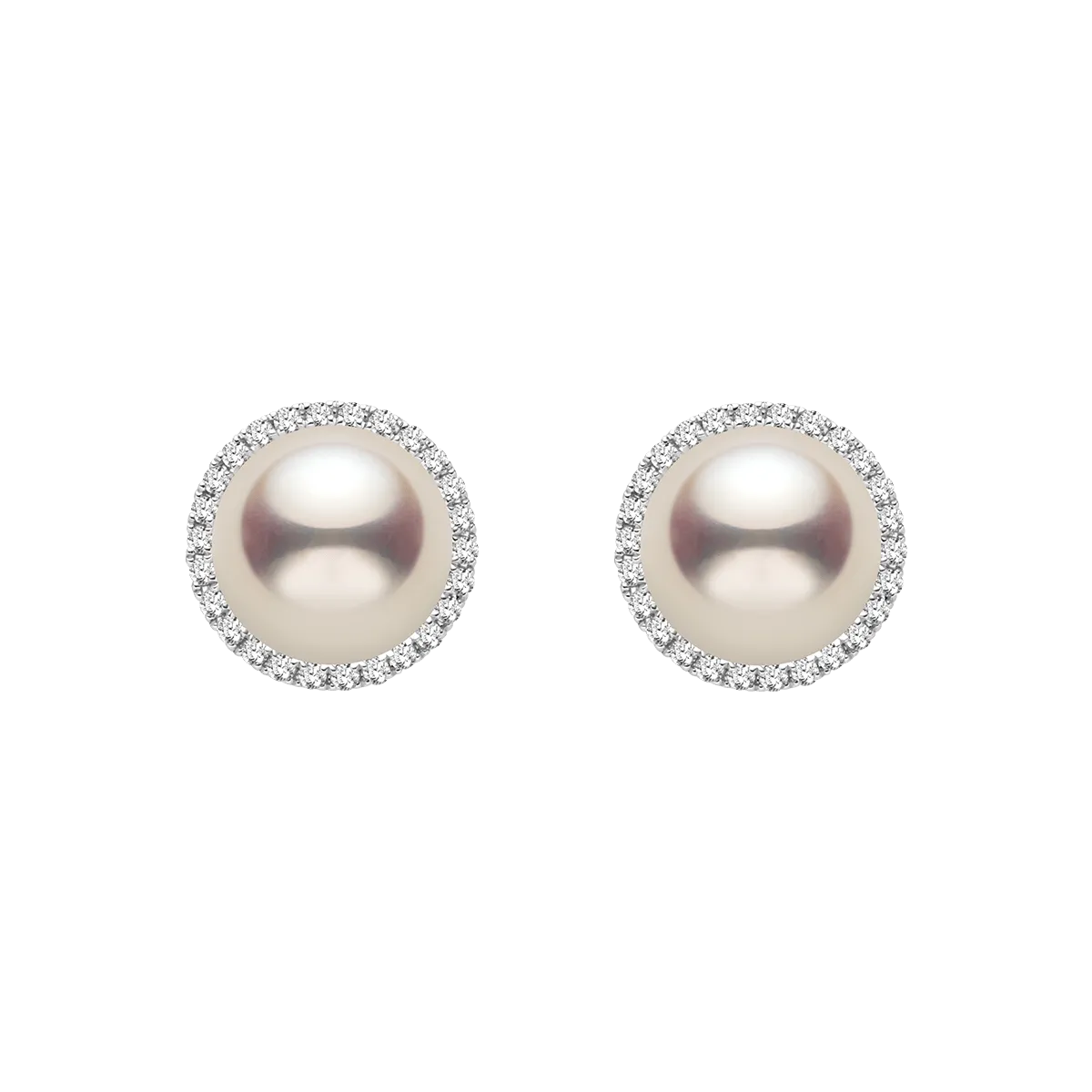 18K Gold Diamond Butterfly Circle Modular Stud Earrings