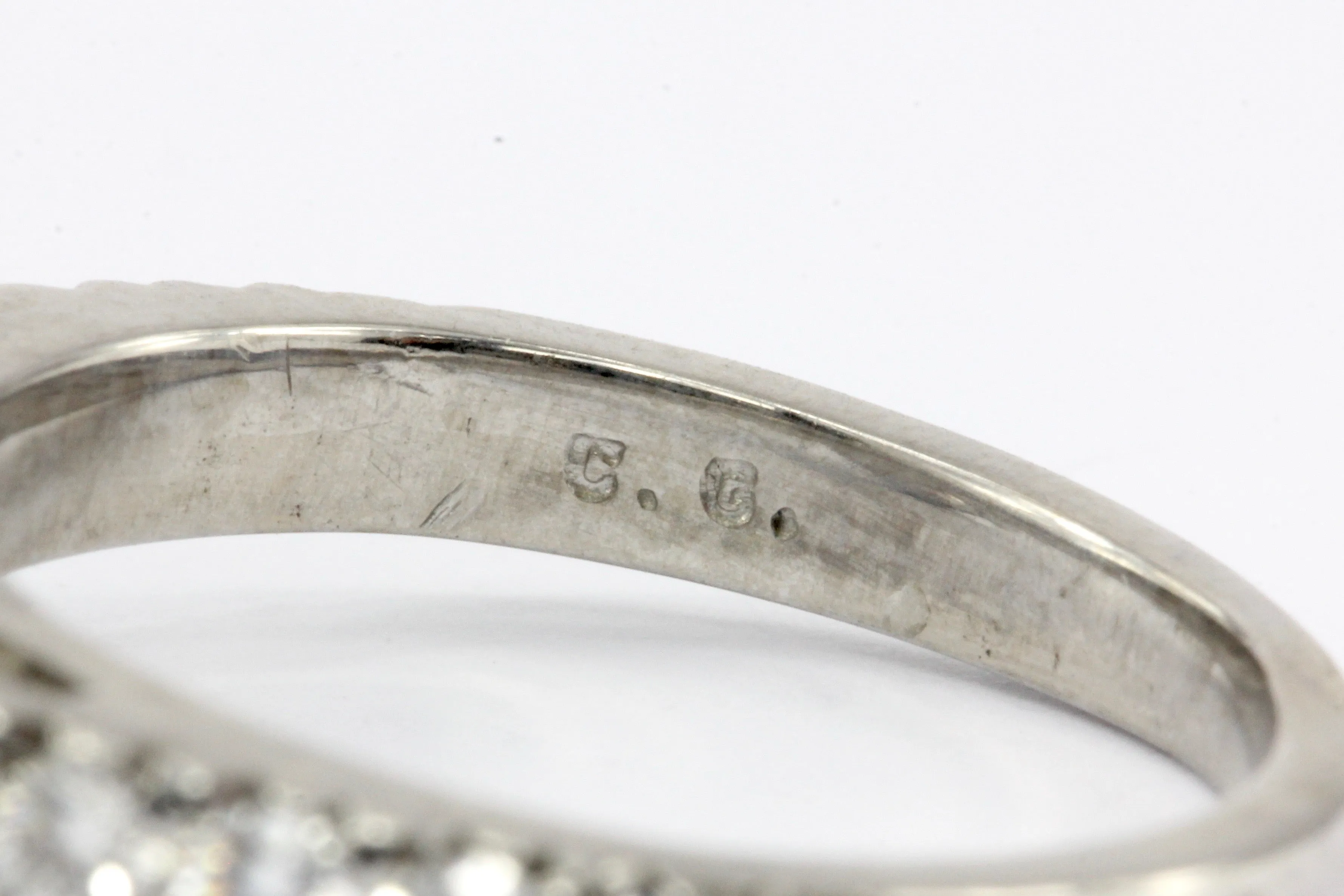 18K White Gold GIA 2.59 CT Diamond Engagement Ring Size 5