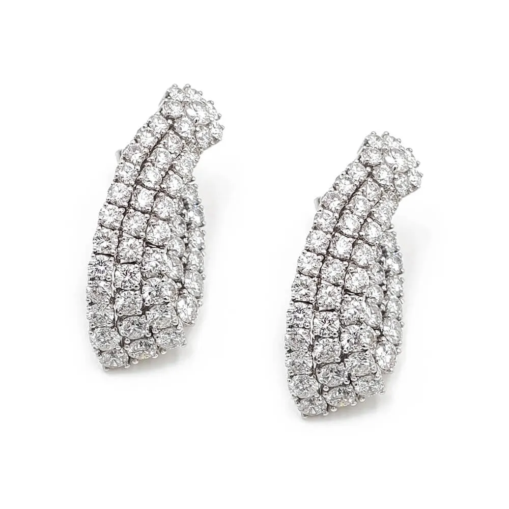 18K White Gold Ladies "Hana" Diamond Earrings