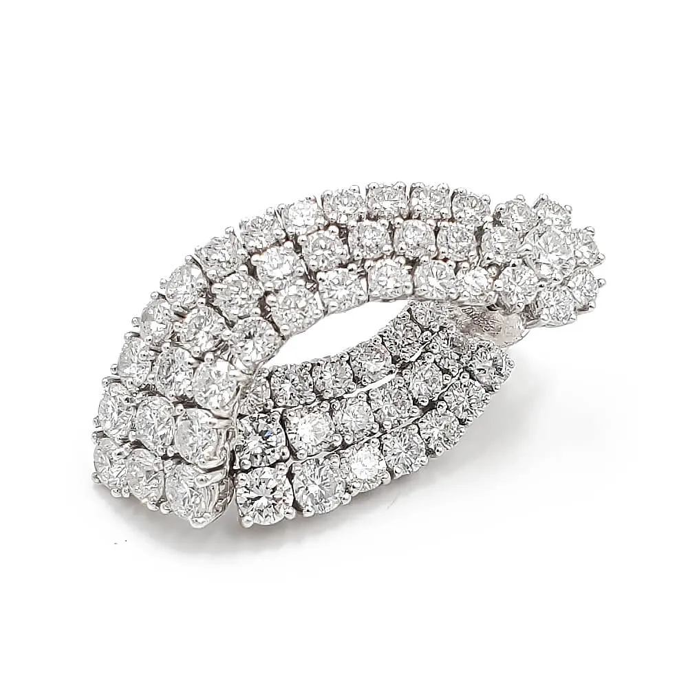 18K White Gold Ladies "Hana" Diamond Earrings