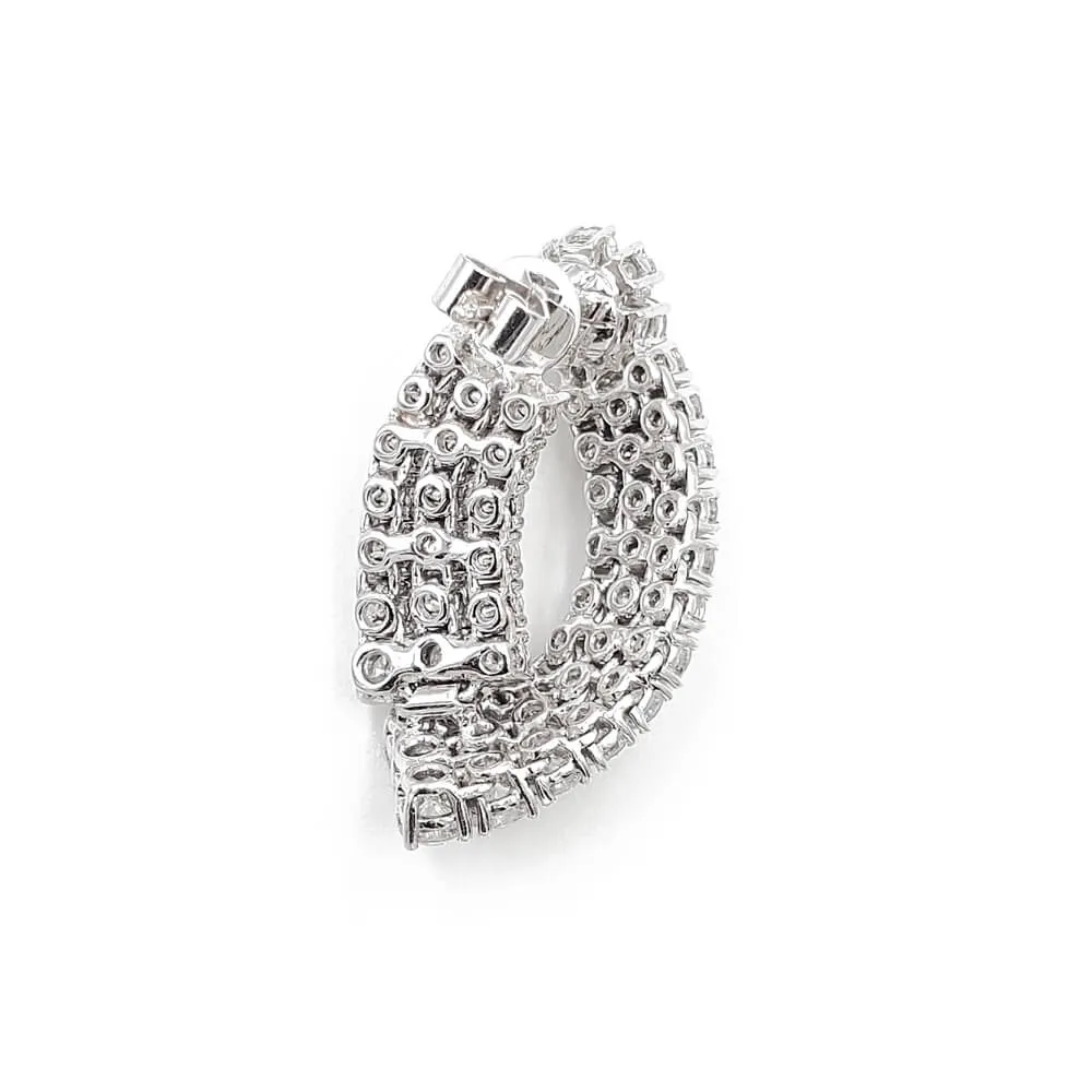 18K White Gold Ladies "Hana" Diamond Earrings