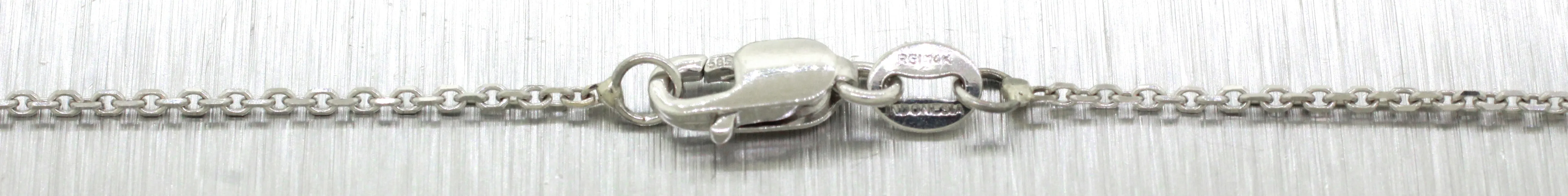 1920s Antique Art Deco 14k Gold 0.25ct Diamond & Sapphire Bar Necklace - 20"