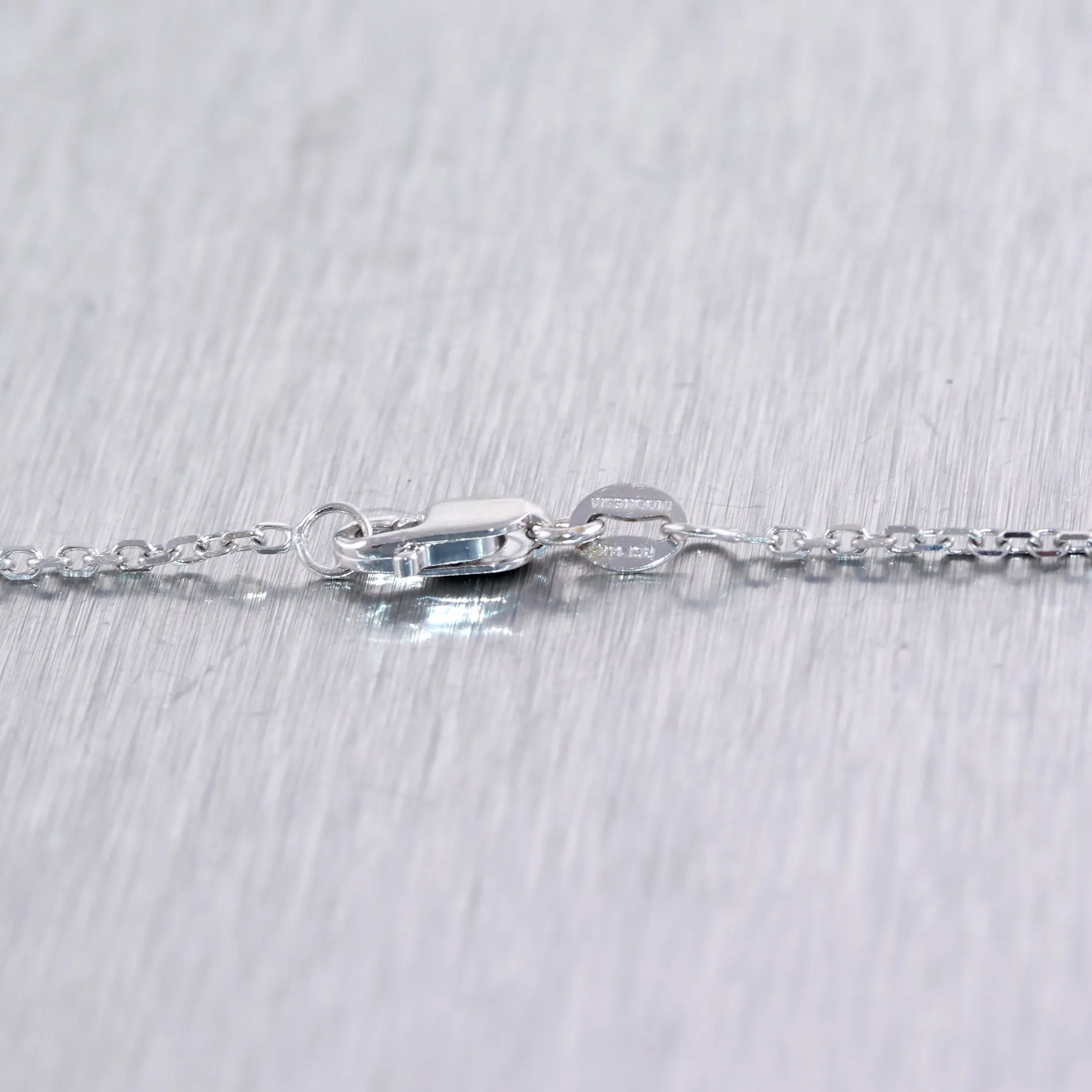1920's Antique Art Deco 14k White Gold 0.52ctw Diamond Filigree 22" Necklace